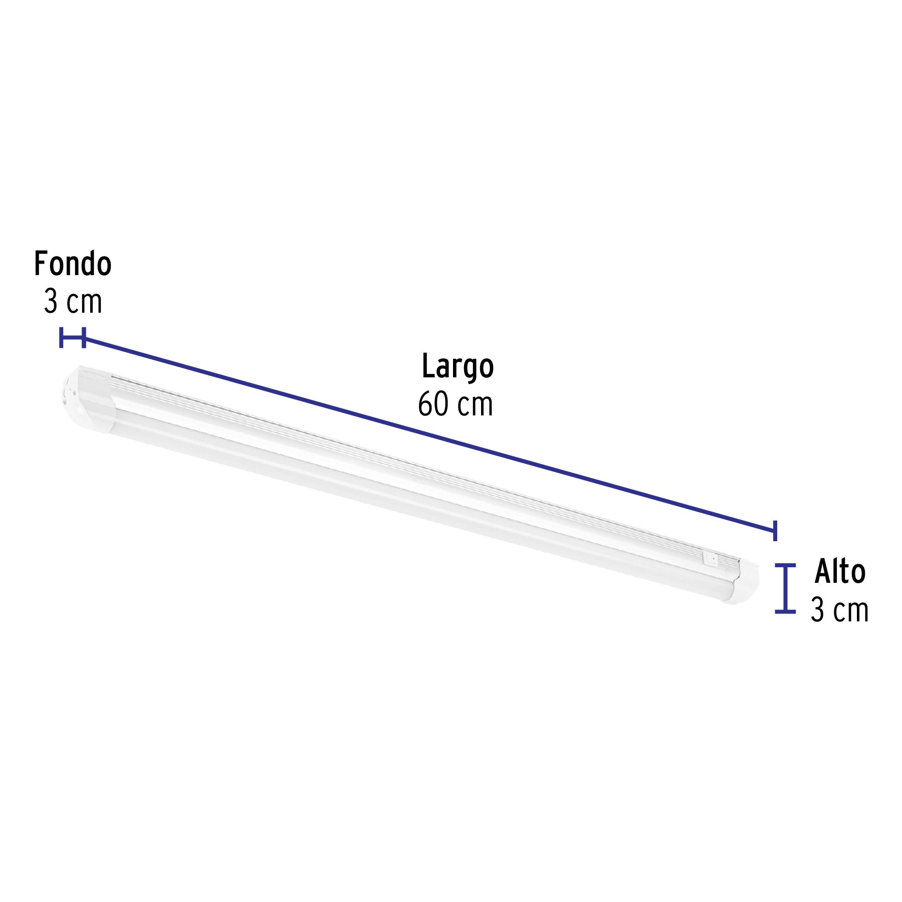 Luminario lineal ultra delgado de LED 11 W para gabinete, 47325