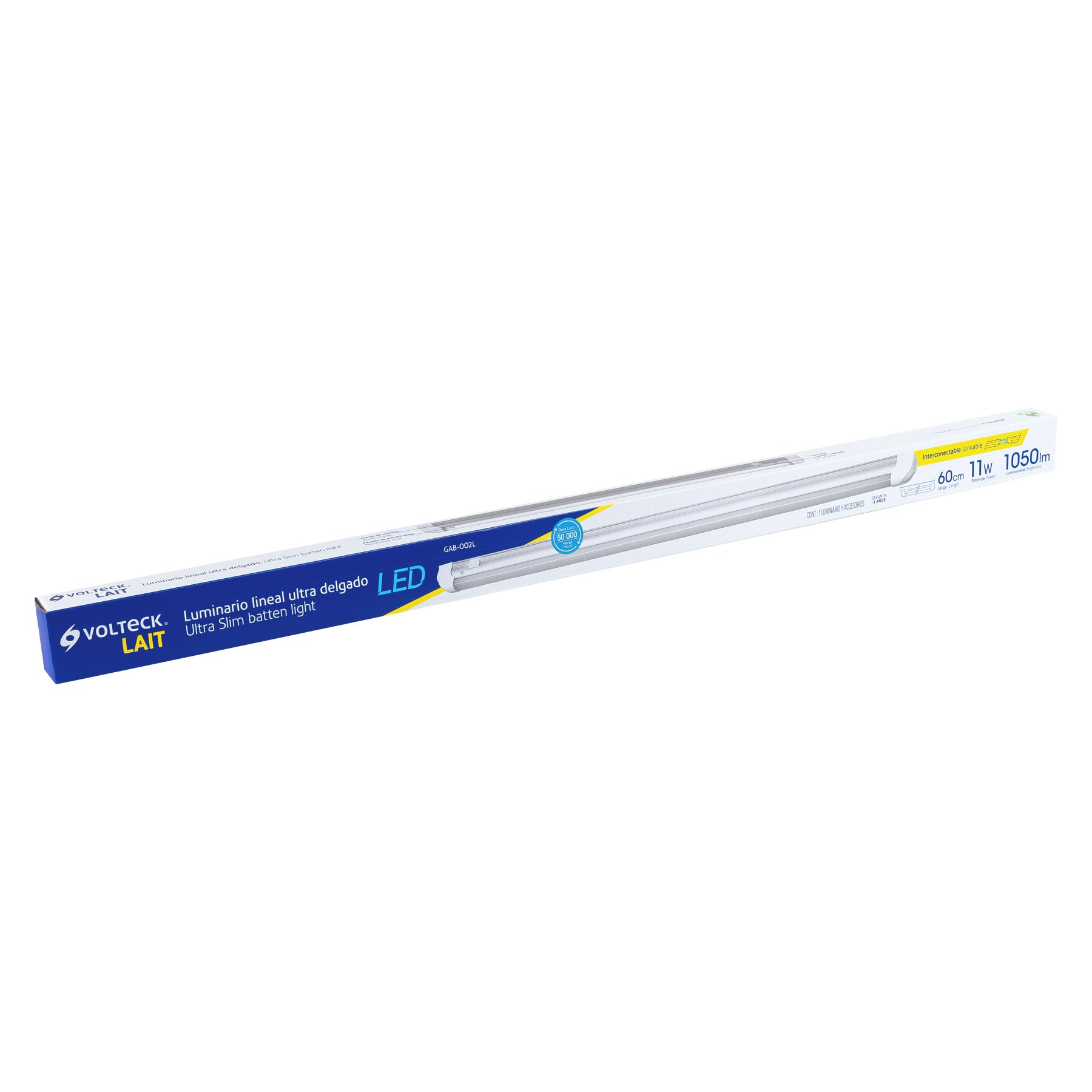 Luminario lineal ultra delgado de LED 11 W para gabinete, 47325