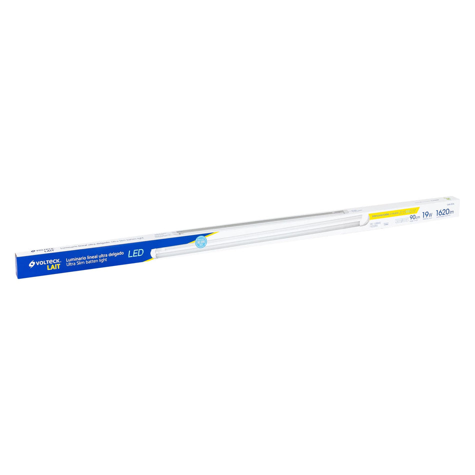 Luminario lineal ultra delgado de LED 19 W para gabinete Caja con 2, 47326