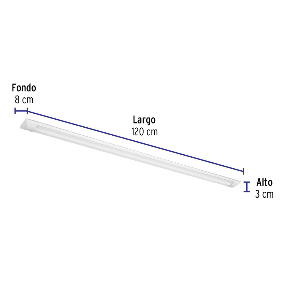 Luminario lineal delgado de LED 36 W para gabinete, Volteck Caja con 2, 48391