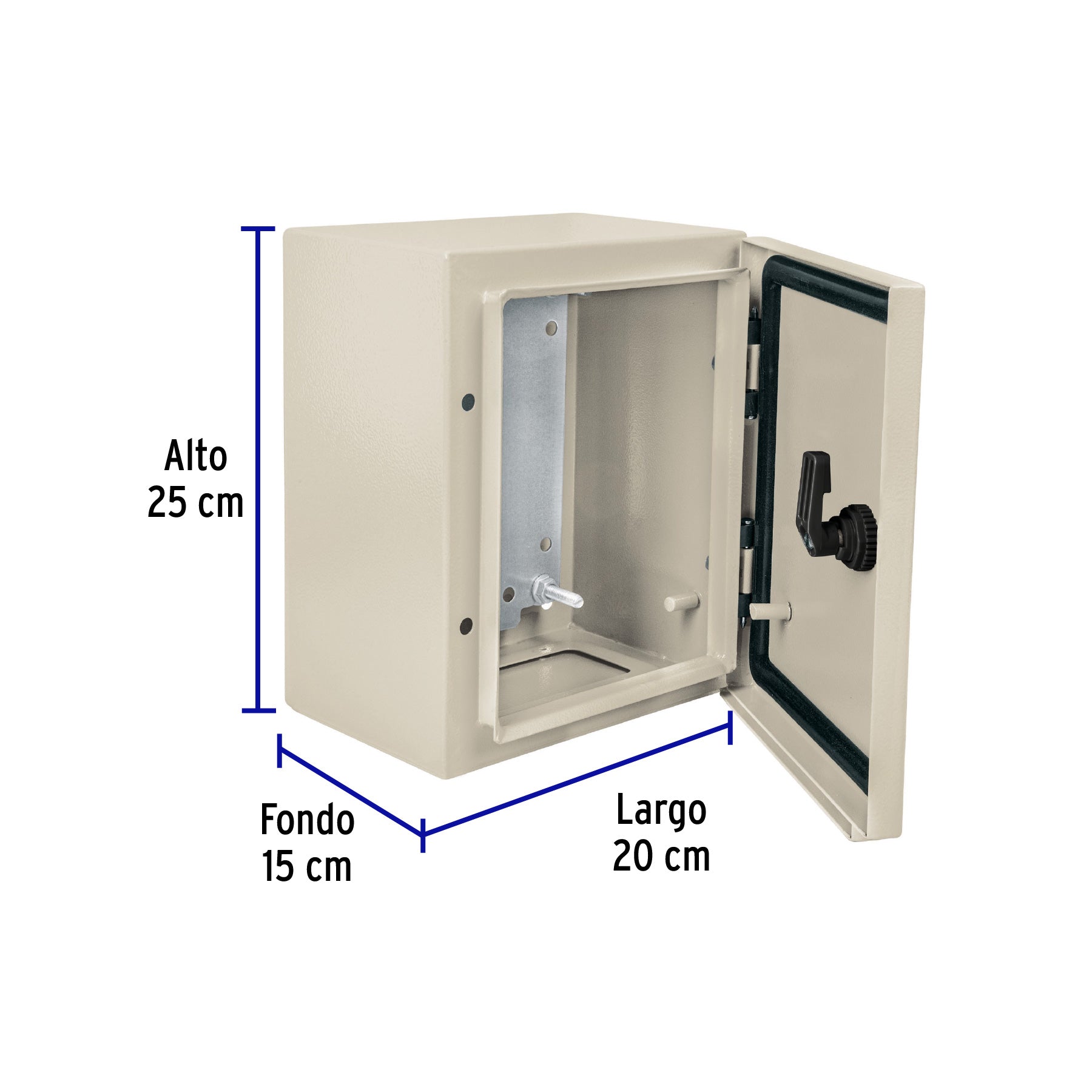 Gabinete metálico, 250 x 200 mm, VOLTECK, 46380