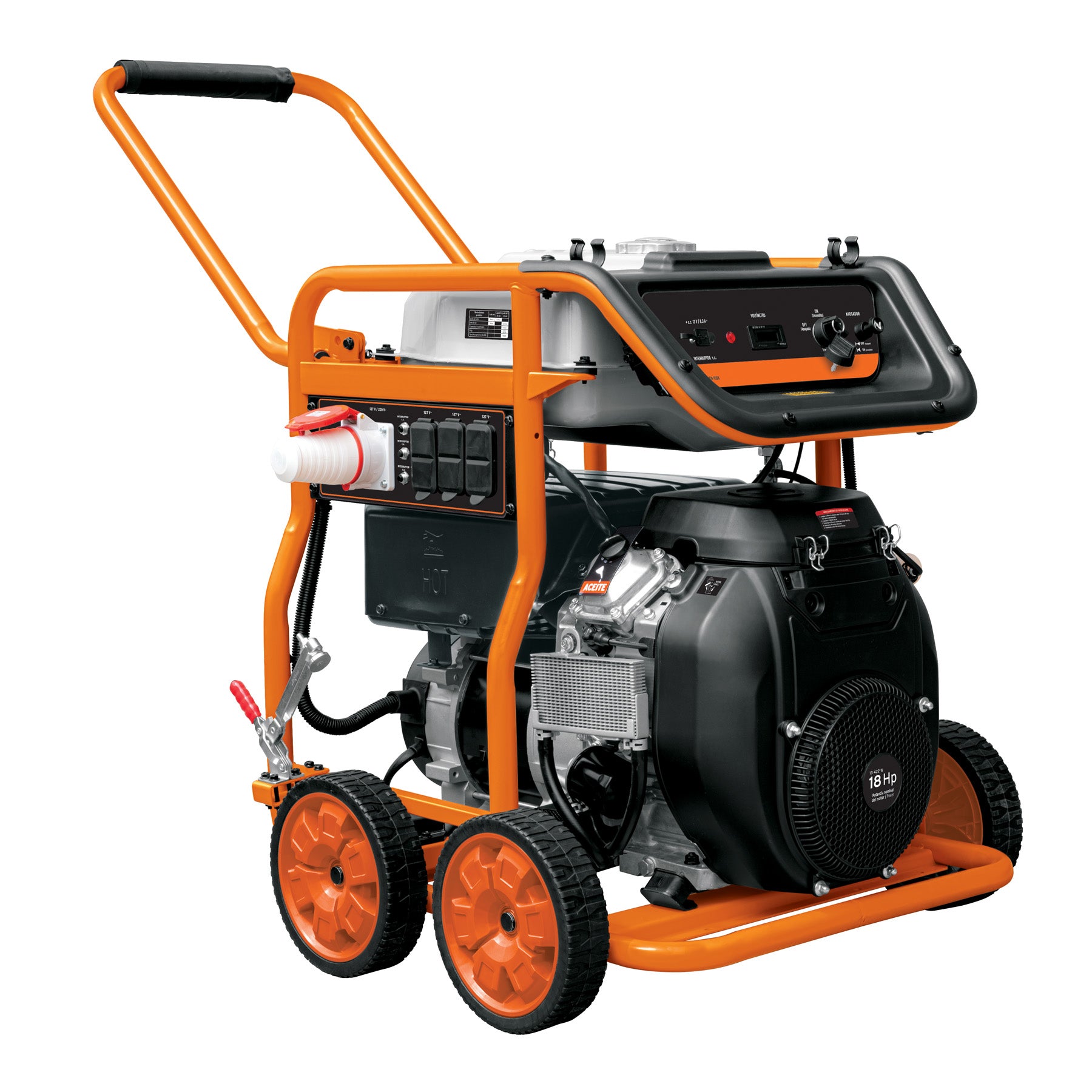 Generador portátil 10 kW motor a gasolina, Truper, 14359