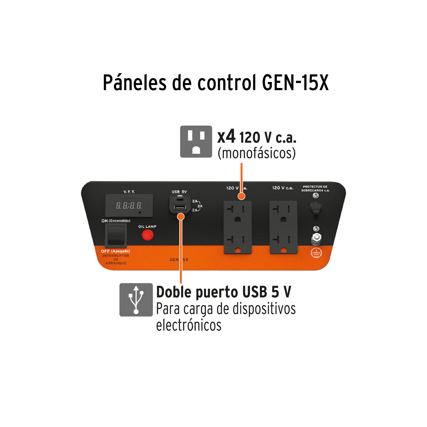 Generador portátil 1.5 kW motor a gasolina, Truper, 15341