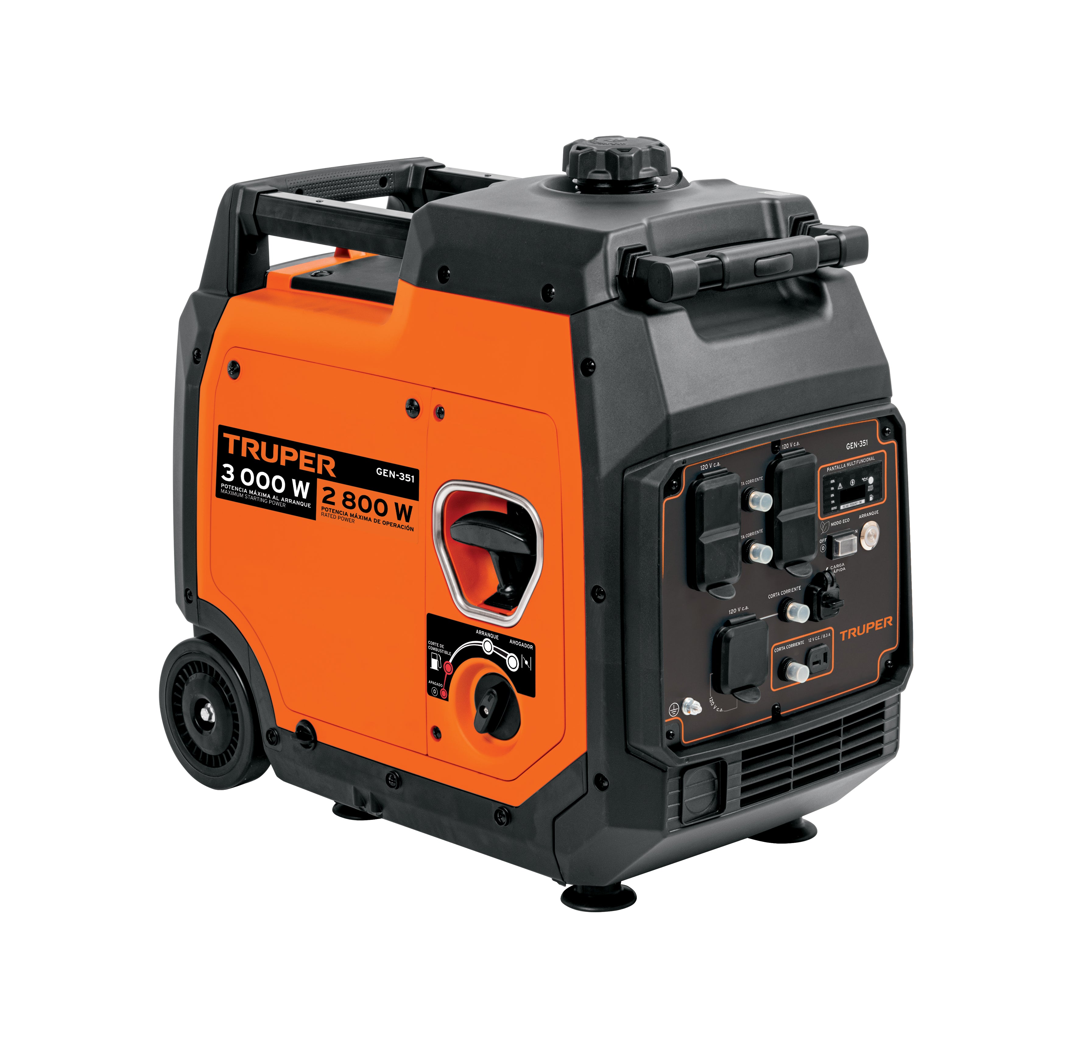 [PREVENTA SEPTIEMBRE] Generador silencioso inverter 3.5 kW, 224cc,enc. electrónico, 103775