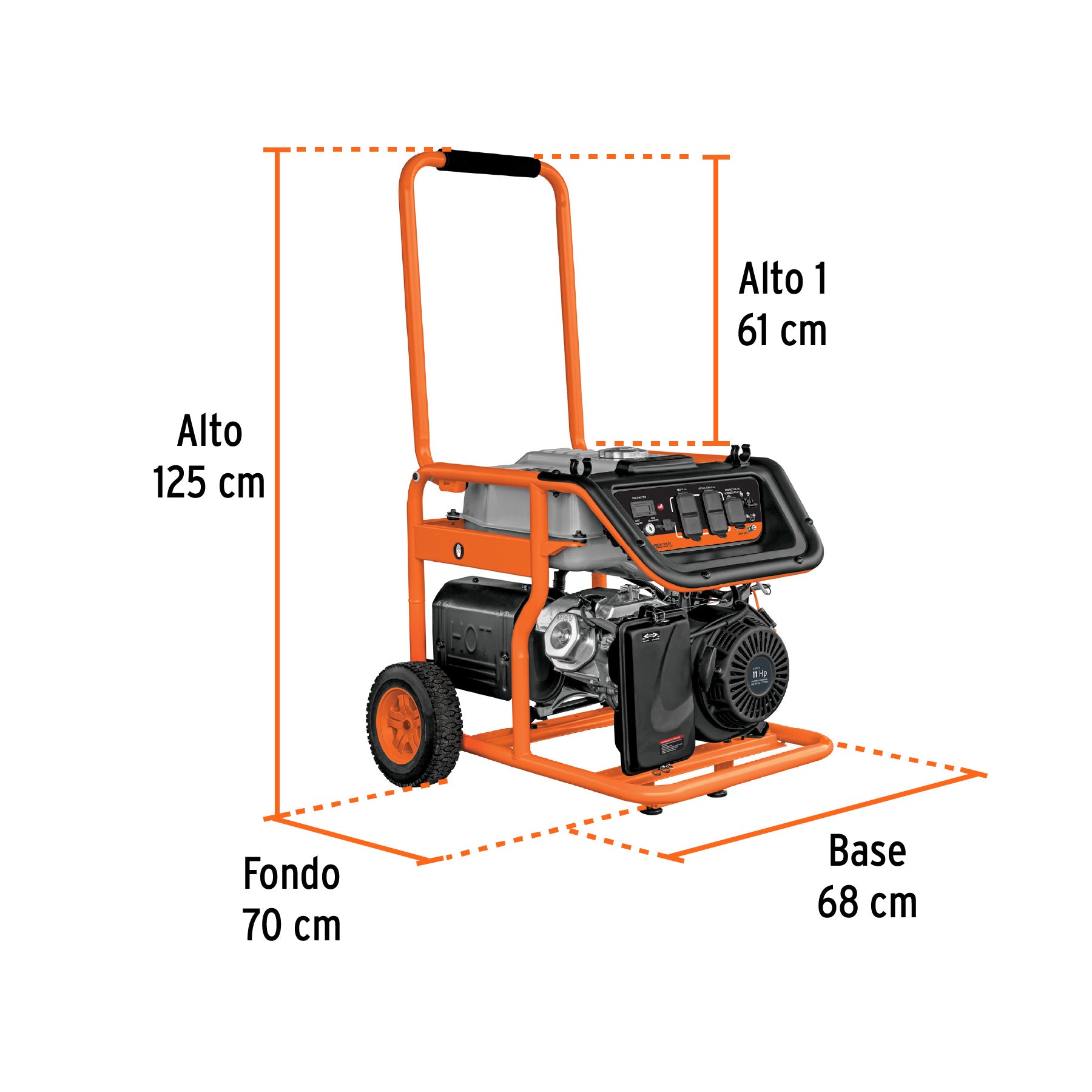 Generador portátil 4.5 kW motor a gasolina, Truper, 15343