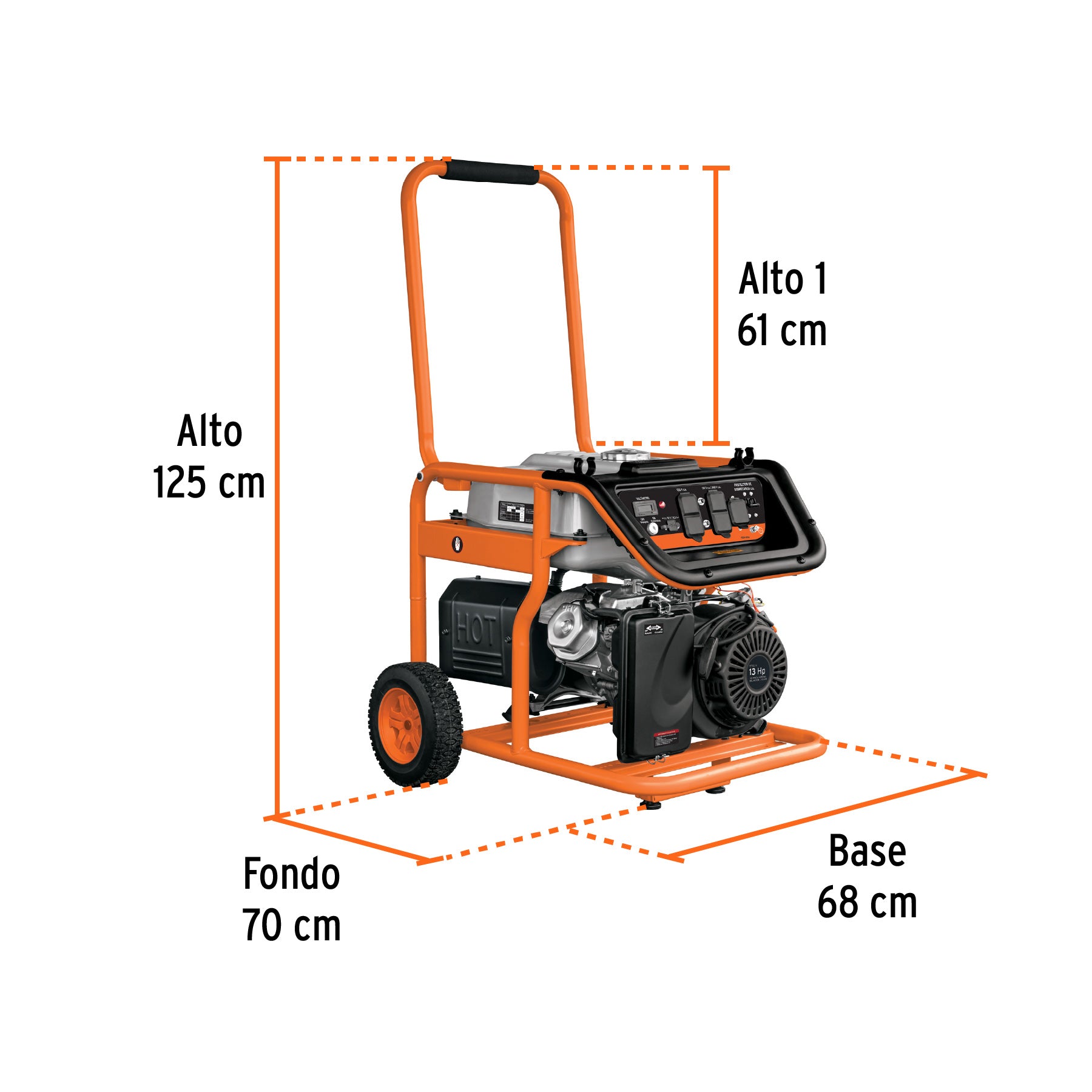 Generador portátil 5.5 kW motor a gasolina, Truper, 15344