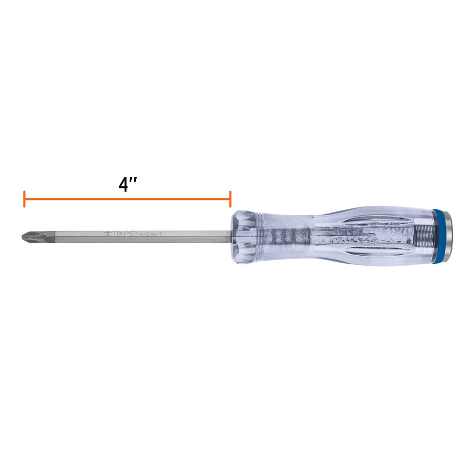 Desarmador de cruz de golpe 1/4' x 4', Truper Expert Caja con 6, 14146