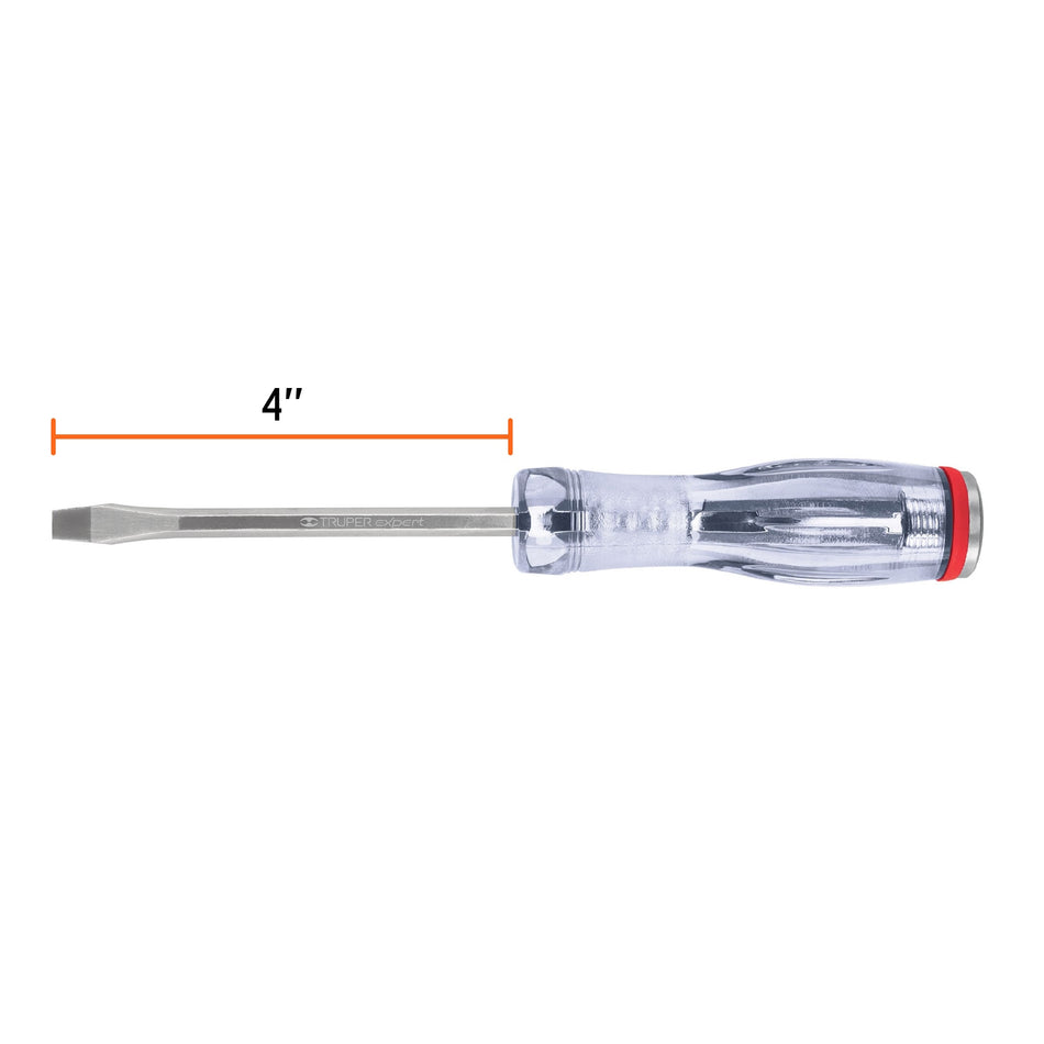 Desarmador plano de golpe 1/4' x 4', Truper Expert Caja con 6, 14158