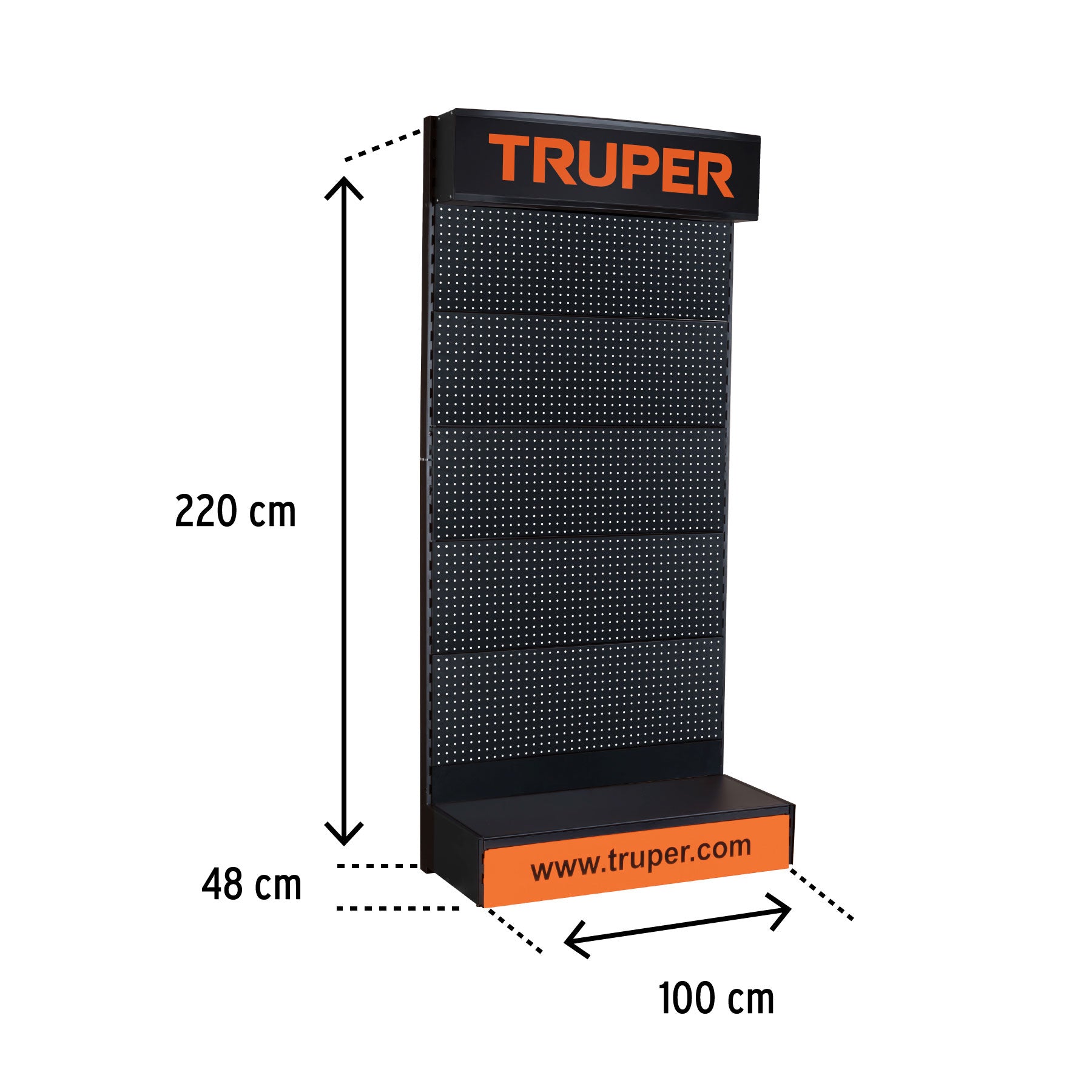Góndola de pared 100 x 220 cm, Truper, 57032