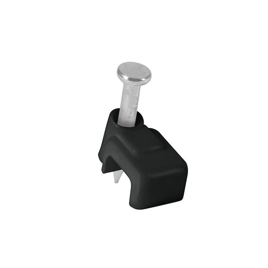 Bolsa con 20 grapas negras de 3 x 6 mm para cable plano Caja con 10, 48033