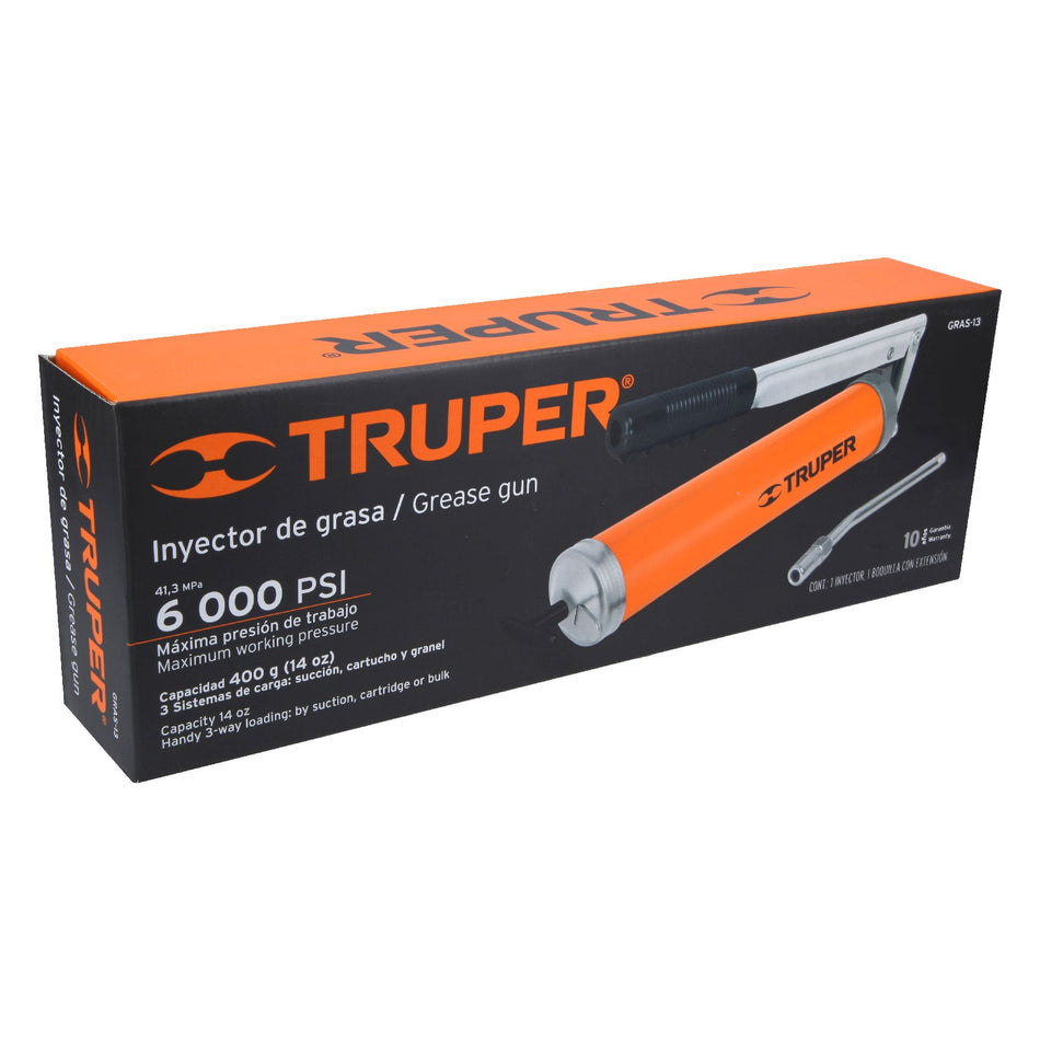 Inyectora de grasa 14 oz, 6000 PSI con grip antiderrapante Caja con 2, 14859