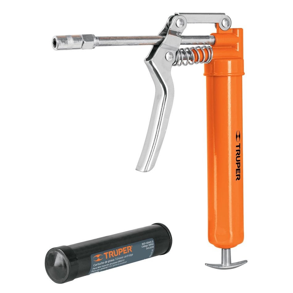 Mini inyector de grasa 3 oz, 3000 PSI, Truper Caja con 4, 14911