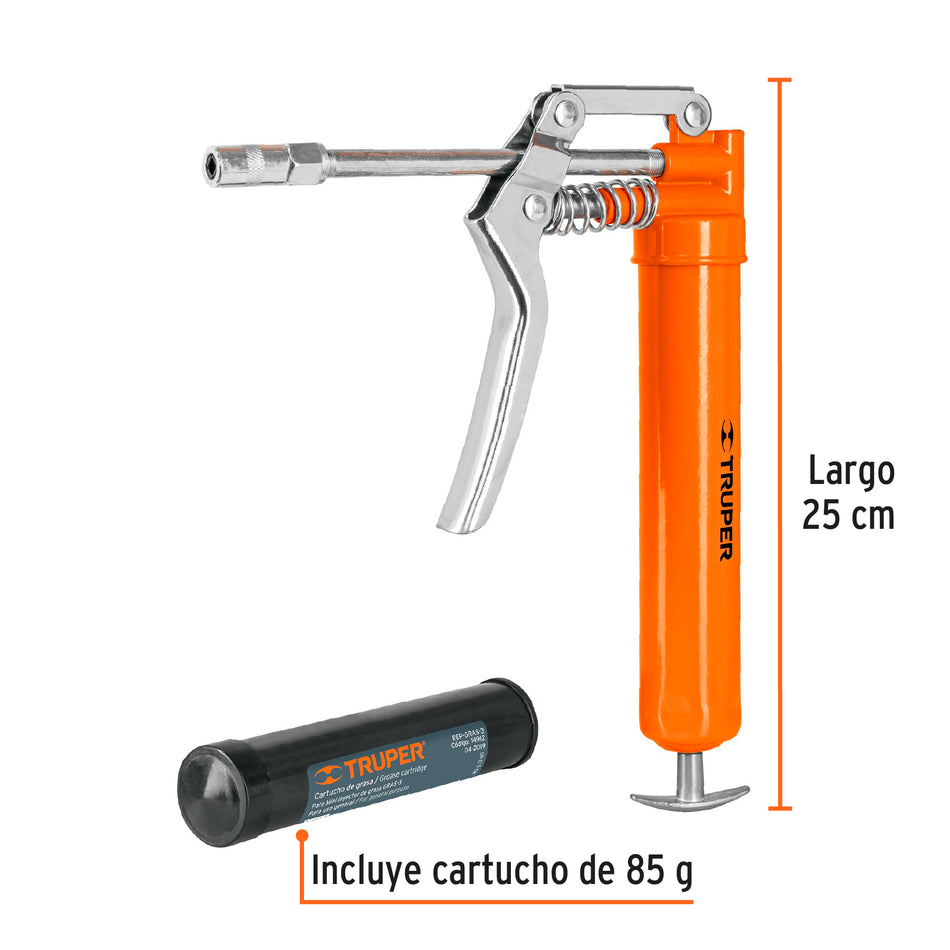 Mini inyector de grasa 3 oz, 3000 PSI, Truper Caja con 4, 14911
