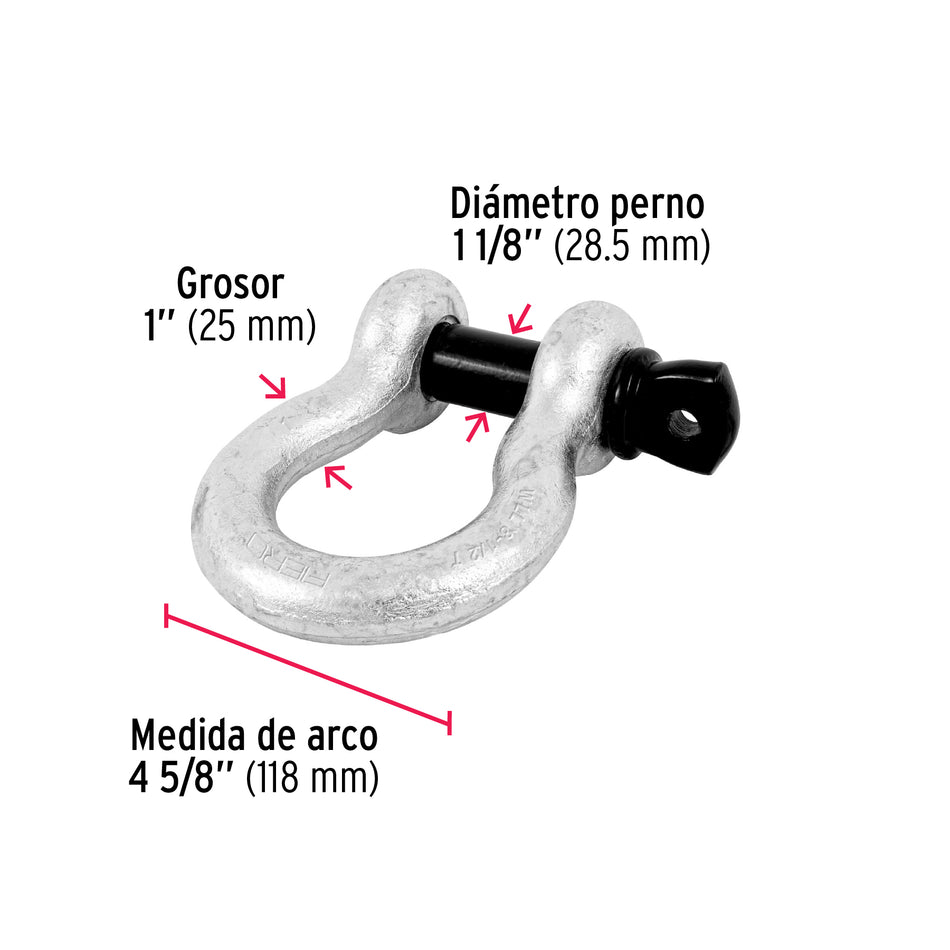 Grillete de acero forjado 1', Fiero Caja con 2, 44975