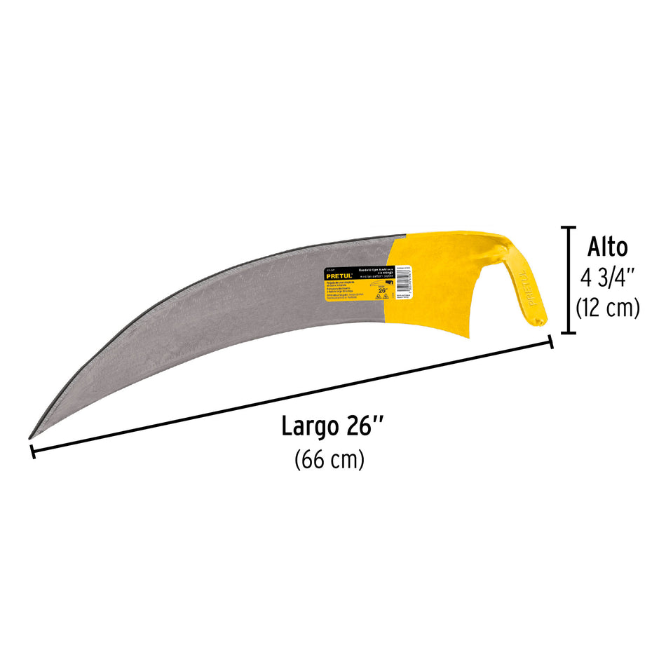 Guadaña tipo austriaca de 26' sin mango, Pretul, 27040