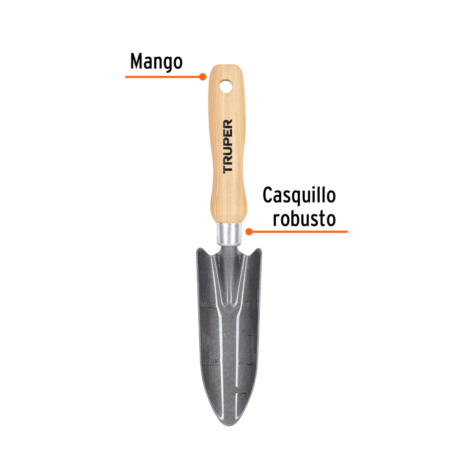 Transplantador para jardín, mango de 6', Truper Caja con 6, 15022