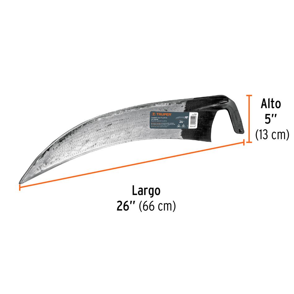 Guadaña tipo española de 26' sin mango, Truper, 14901