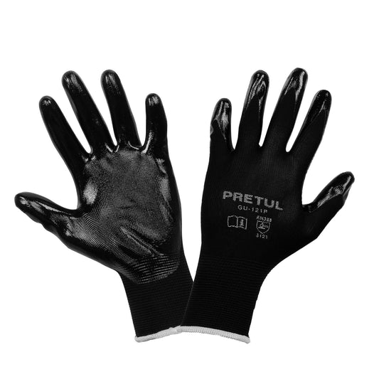 Guantes de nylon recubiertos de nitrilo, CH, PRETUL Caja con 12, 20026