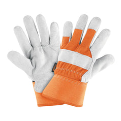 Guantes de carnaza y loneta, unitalla, TRUPER Caja con 6, 14245