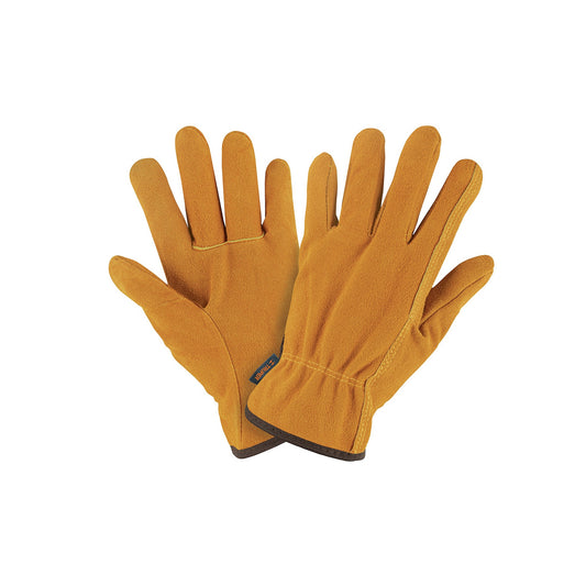 Guantes de carnaza, usos generales, M, Truper Caja con 6, 103768