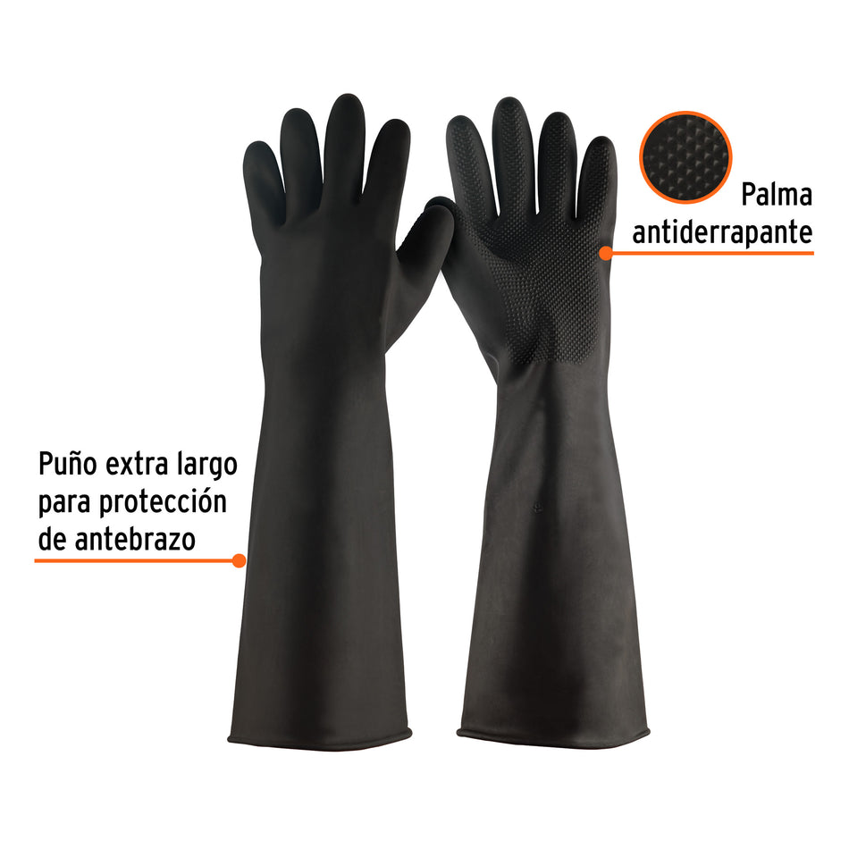 Guantes de látex industriales, M, TRUPER Caja con 6, 14268
