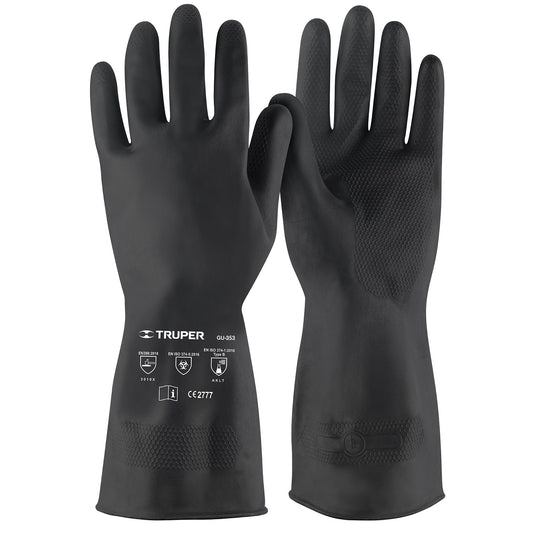 Guantes de látex para pintor, G, TRUPER Caja con 6, 14267