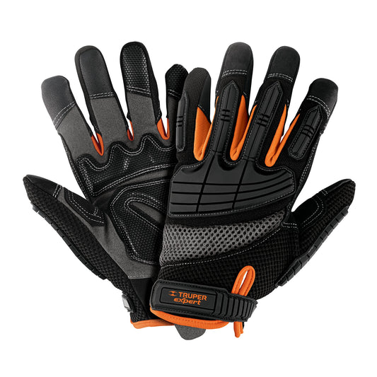 Guantes para mecánico con protección anti-impacto, TRUPER Caja con 3, 15158