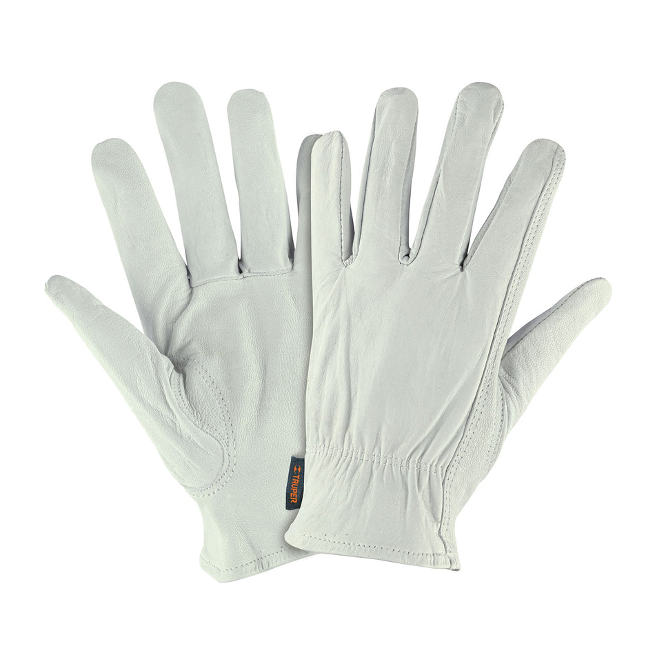 Guantes de piel de cabra, tipo operador, TRUPER Caja con 6, 14286