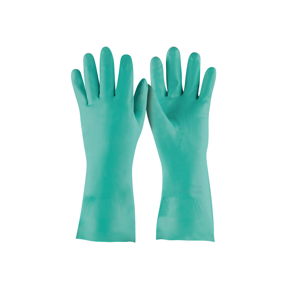 Guantes de nitrilo verde, multiusos, M, TRUPER Caja con 6, 15323