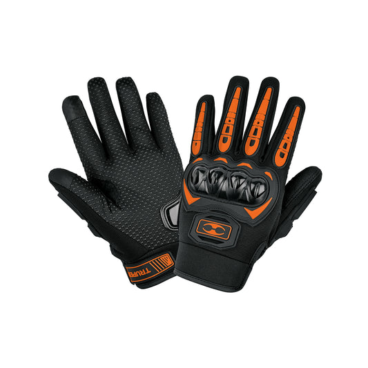 Guante con protección para motociclista, M, TRUPER Caja con 6, 103874