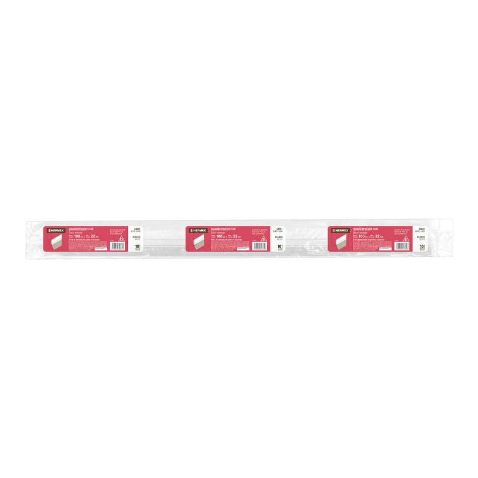 Guardapolvo fijo de 100 cm, blanco, Hermex Caja con 5, 43031
