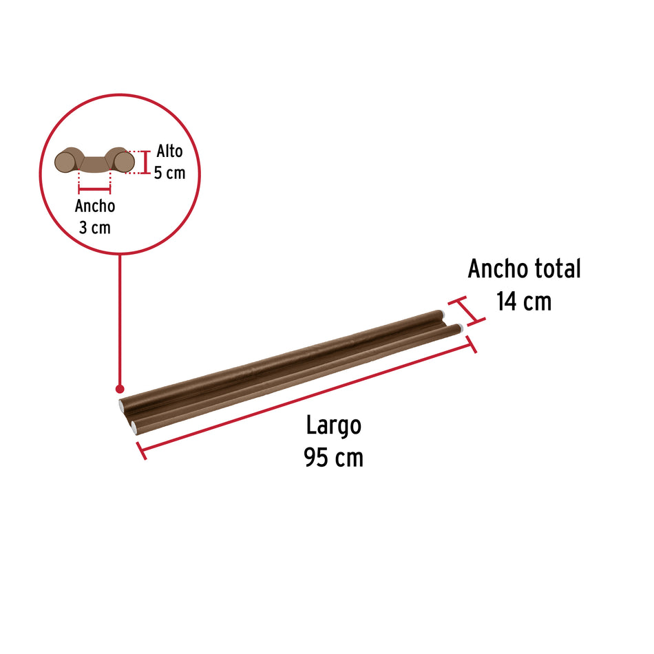 Guardapolvo con funda 95 cm, café, HERMEX Caja con 6, 46363