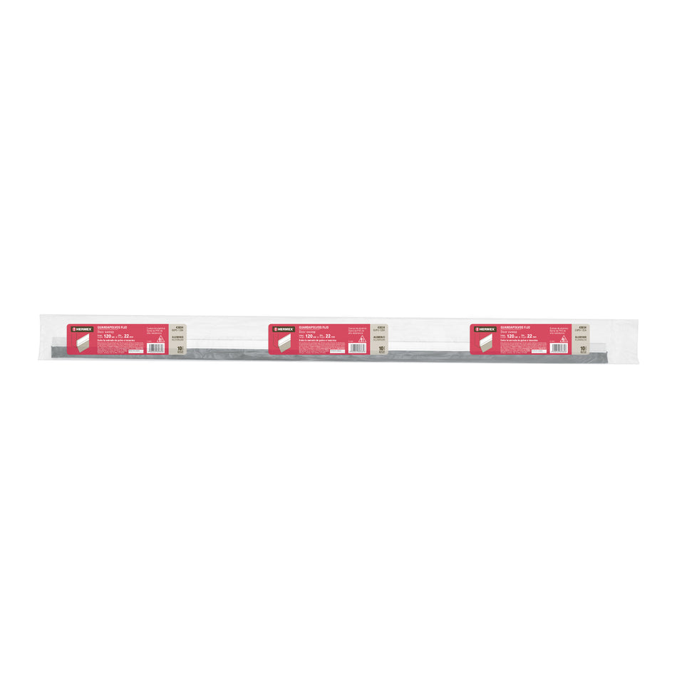 Guardapolvo fijo de 120 cm, aluminio, Hermex Caja con 5, 43034