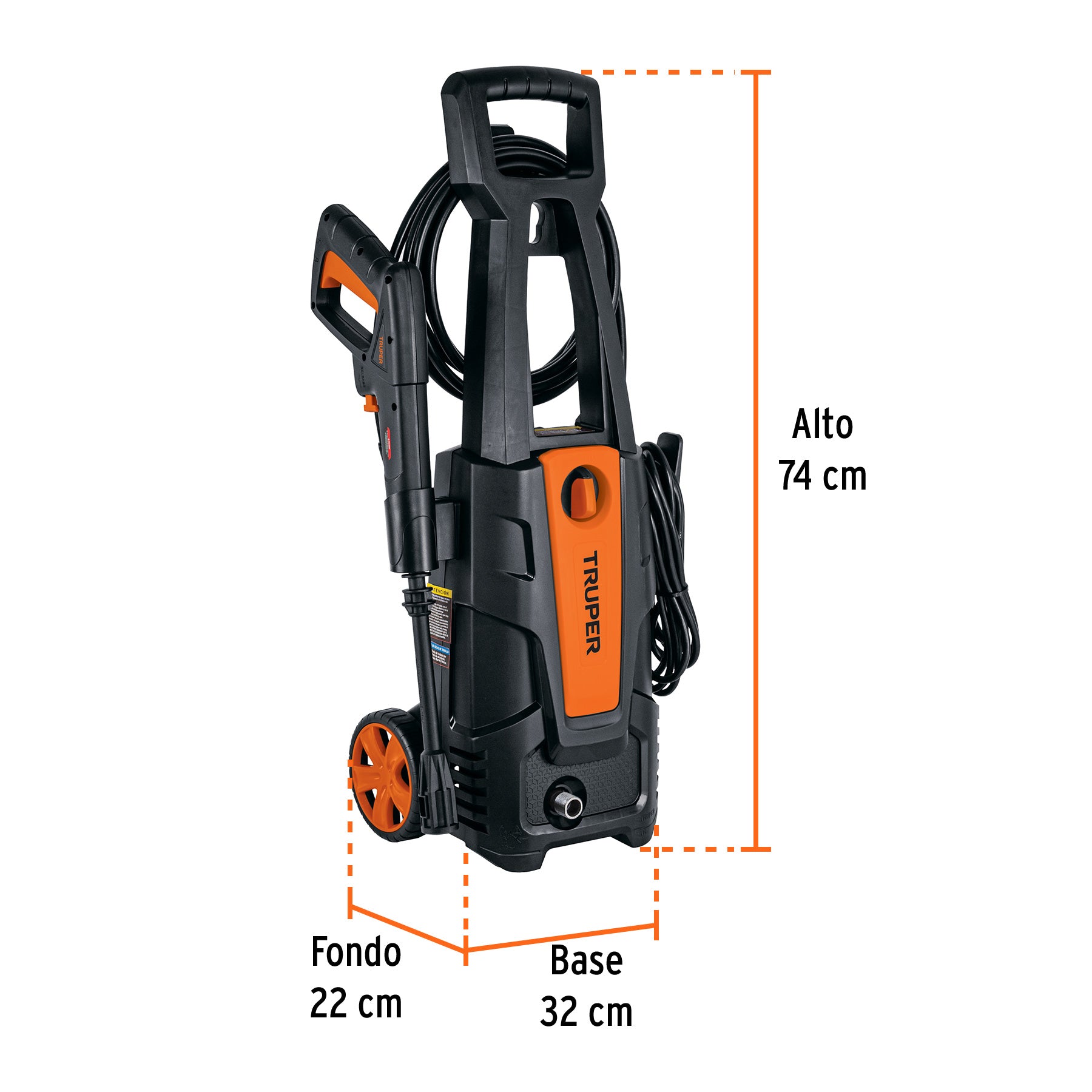 Hidrolavadora eléctrica 1800 PSI, Truper, 101594