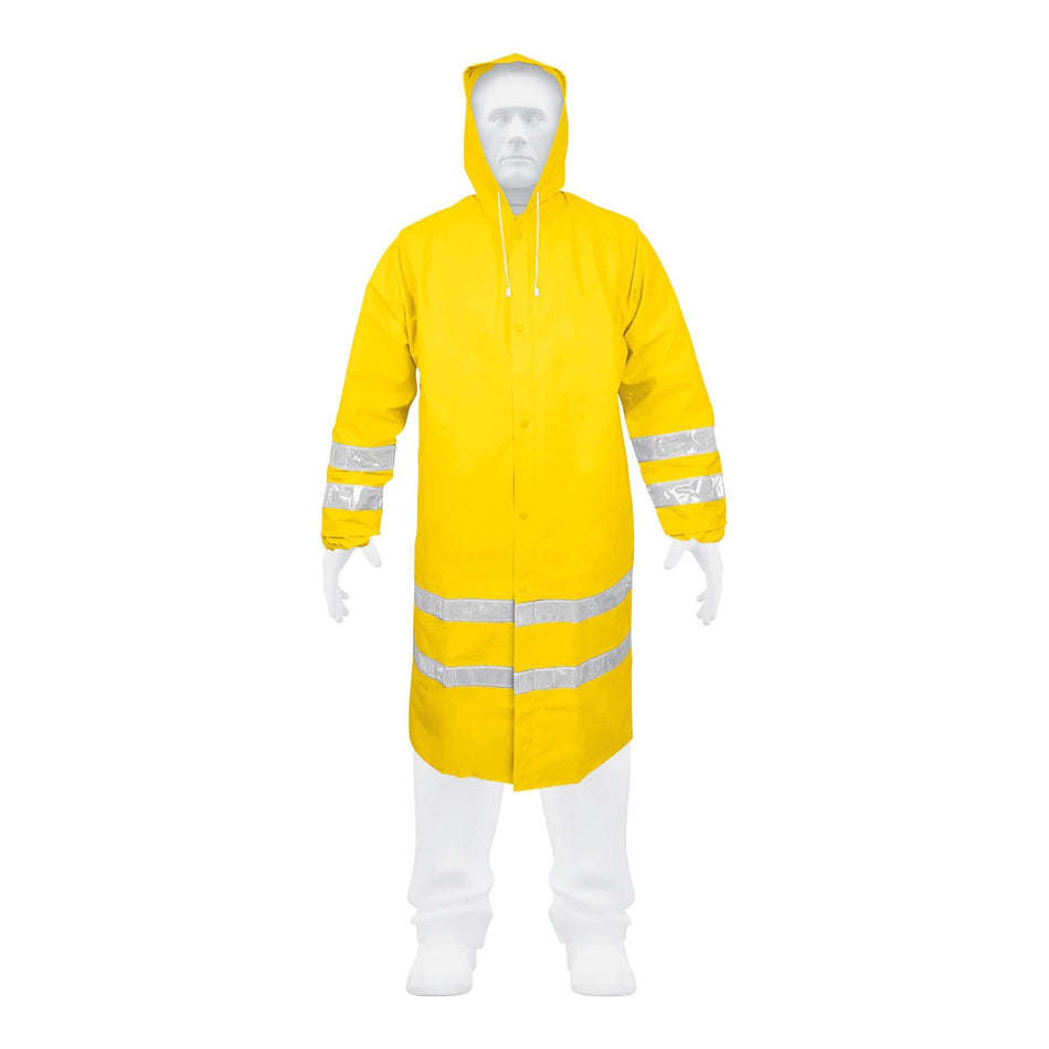 Gabardina impermeable doble capa con reflejante, M, Truper Caja con 5, 17722