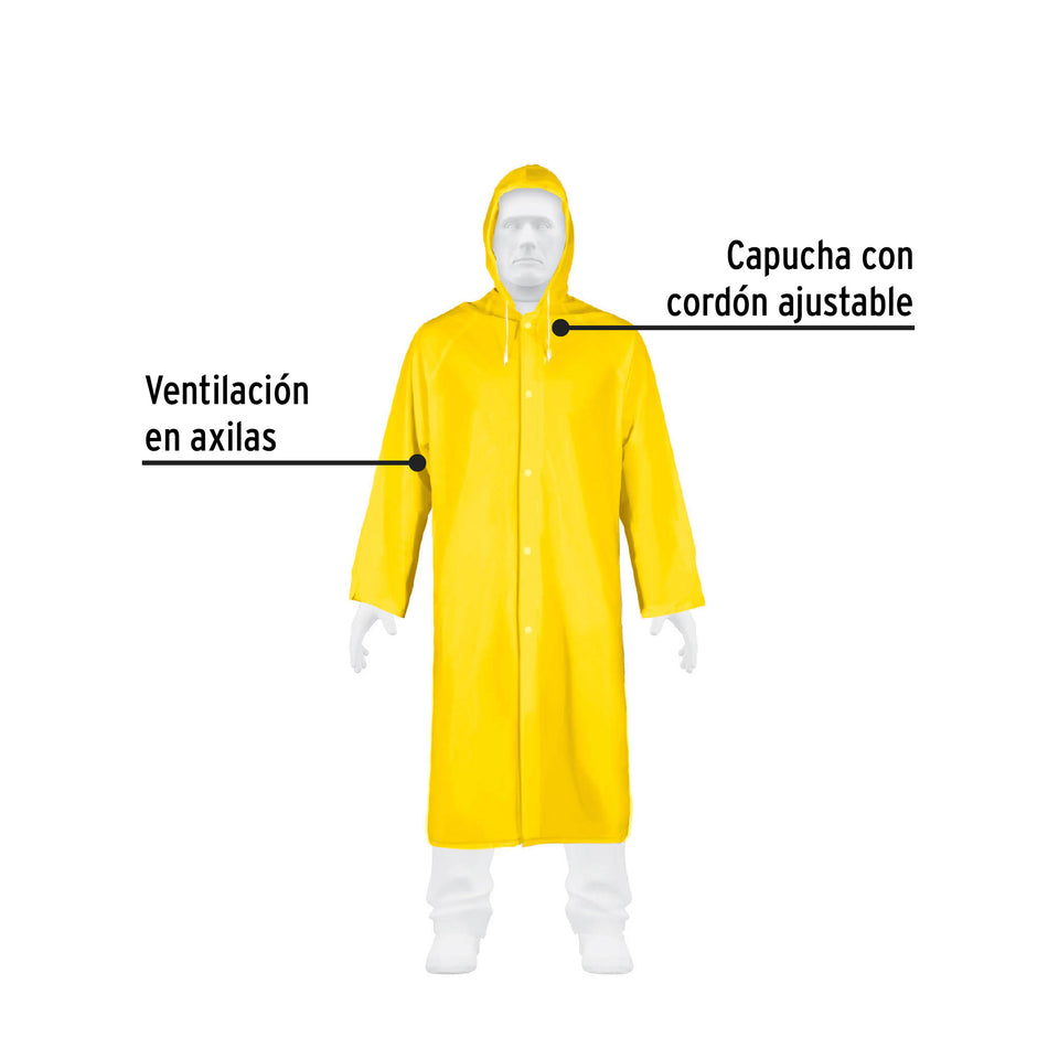 Gabardina impermeable ligera de PVC, talla M, Pretul Caja con 5, 29963