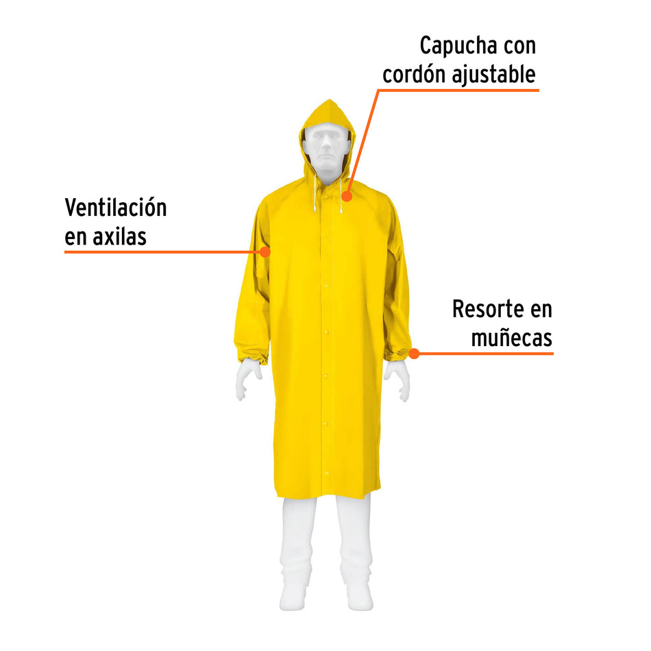 Gabardina impermeable triple capa, talla XG, Truper Expert Caja con 3, 101133