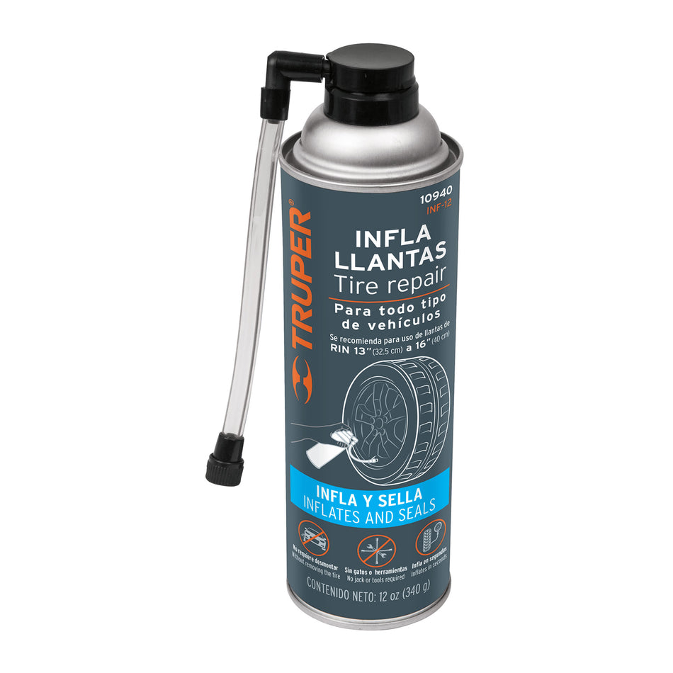 Inflallantas de 12 oz (340 g), Truper Caja con 6, 10940