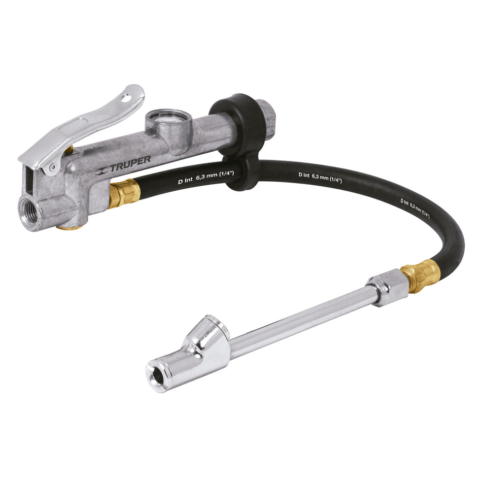 Inflador calibrador de cabeza doble, profesional,1/4' NPT, 19028