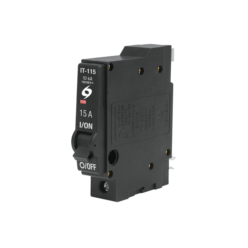 Interruptor de 1 polo 15A, enchufable, a granel, VOLTECK Caja con 12, 45871