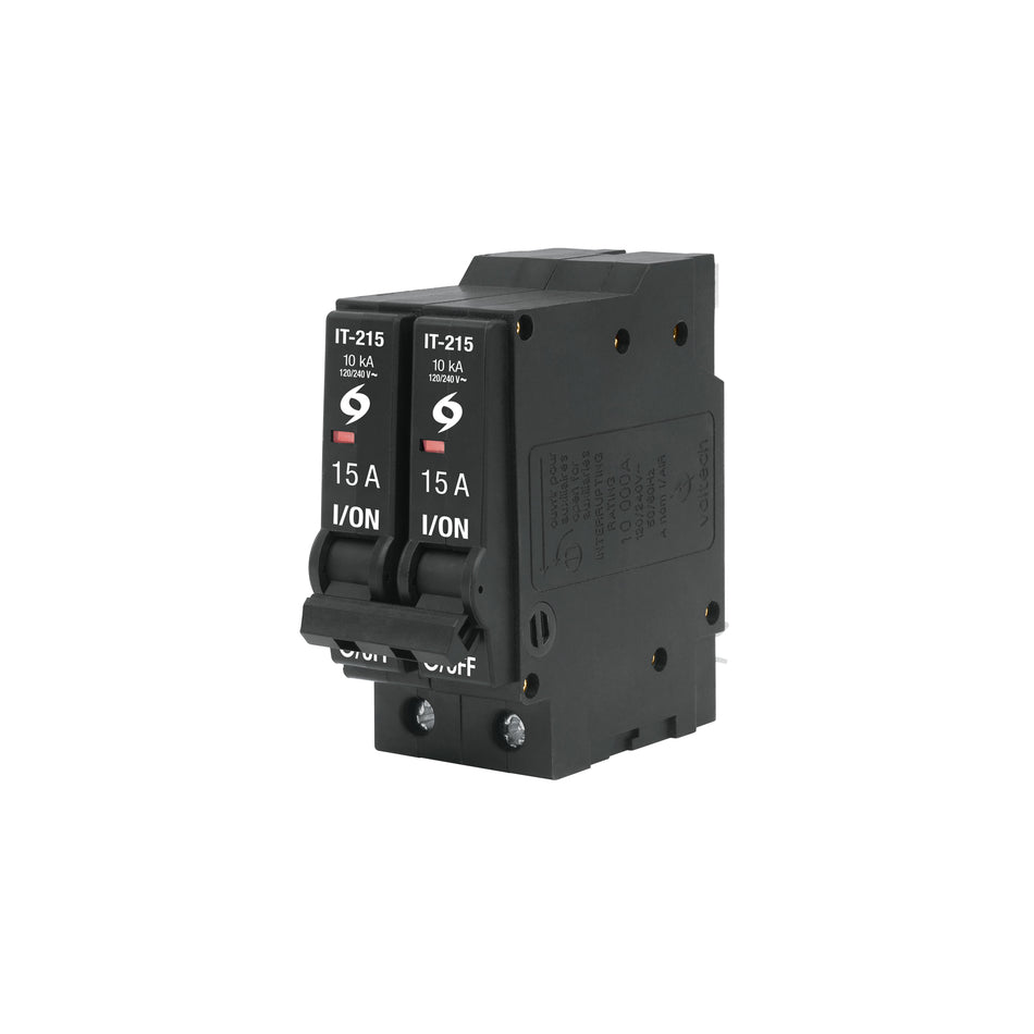 Interruptor de 2 polos 15A, enchufable, VOLTECK Caja con 5, 46703