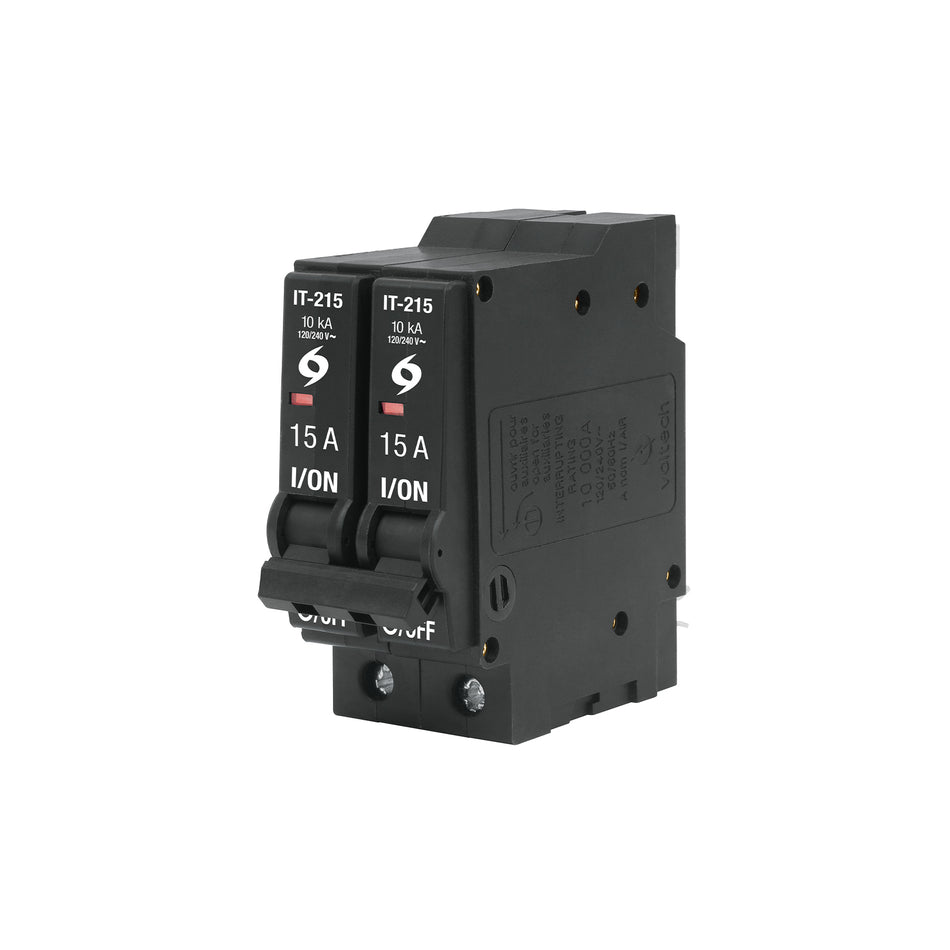 Interruptor de 2 polos 15A, enchufable, a granel, VOLTECK Caja con 6, 45876