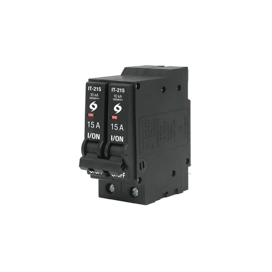 Interruptor de 2 polos 15A, enchufable, VOLTECK Caja con 5, 46703