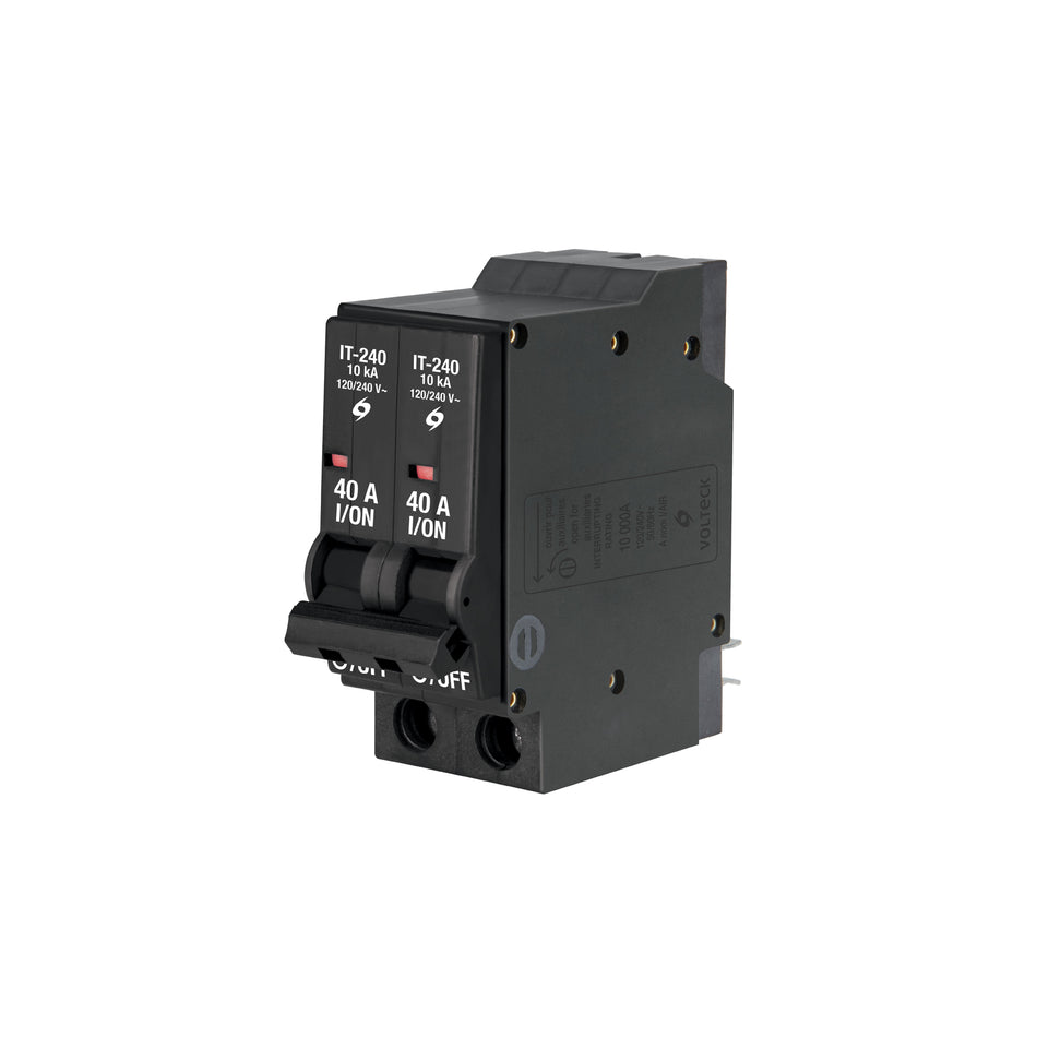 Interruptor de 2 polos 40A, enchufable, VOLTECK Caja con 5, 47511