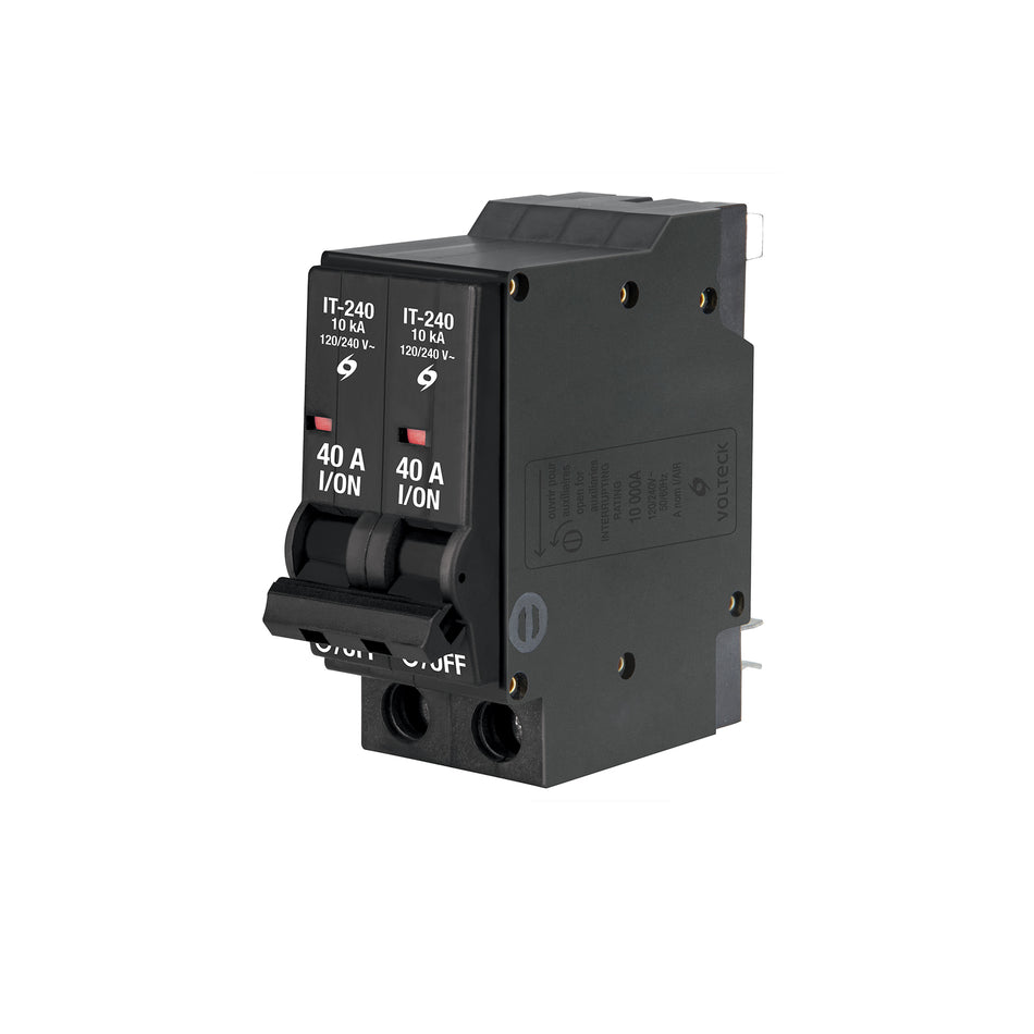 Interruptor de 2 polos 40A, enchufable, a granel, VOLTECK Caja con 6, 45879
