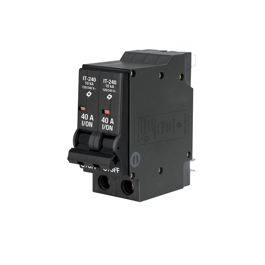Interruptor de 2 polos 40A, enchufable, a granel, VOLTECK Caja con 6, 45879
