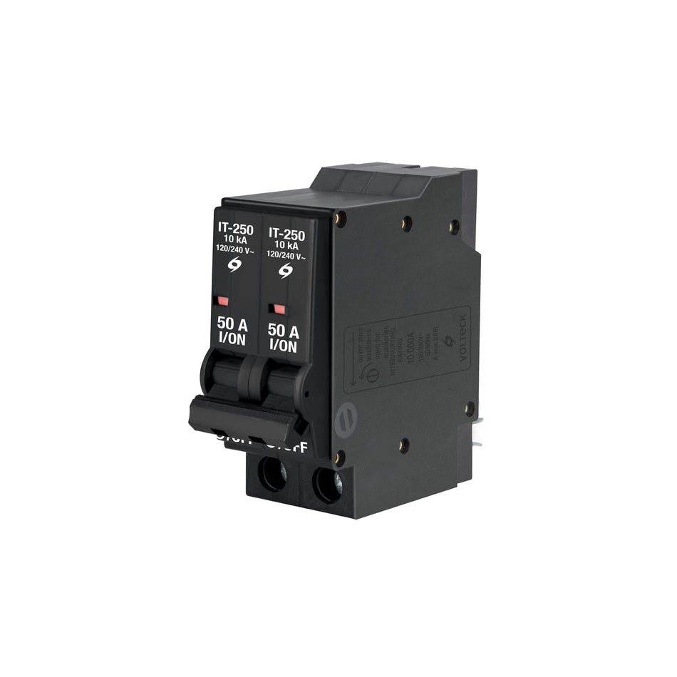Interruptor de 2 polos 50A, enchufable, VOLTECK Caja con 5, 47512