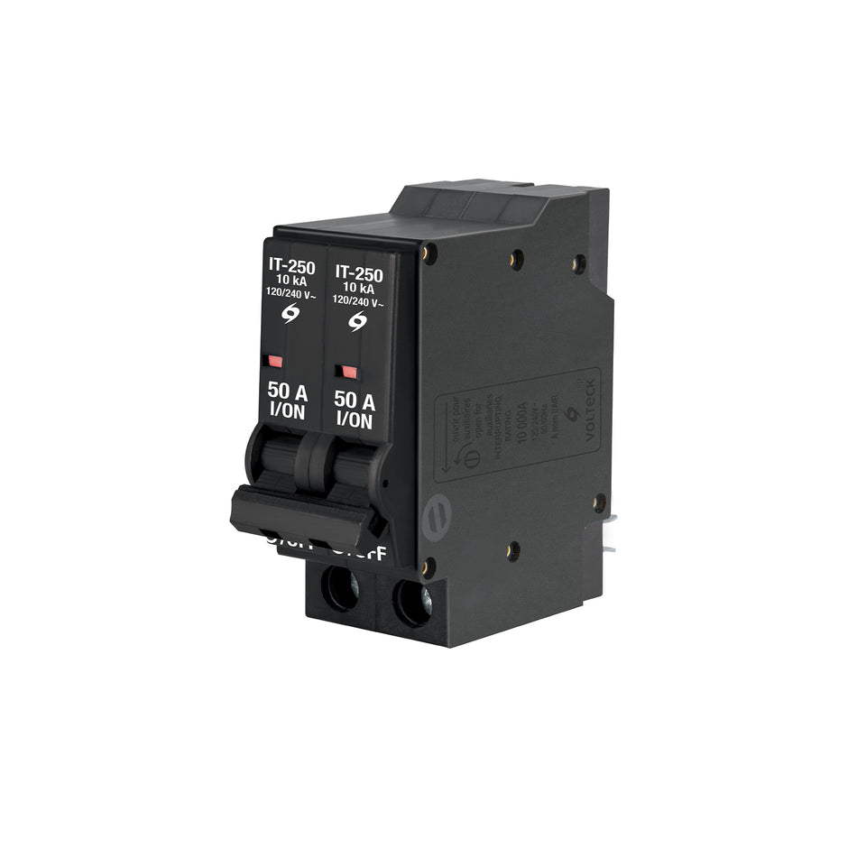 Interruptor de 2 polos 50A, enchufable, a granel, VOLTECK Caja con 6, 45880