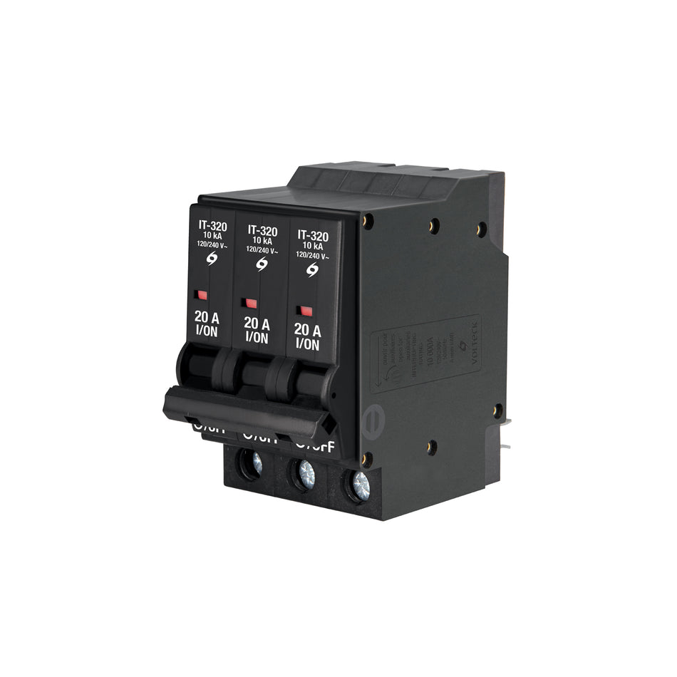 Interruptor de 3 polos 20A, enchufable, VOLTECK Caja con 2, 47514