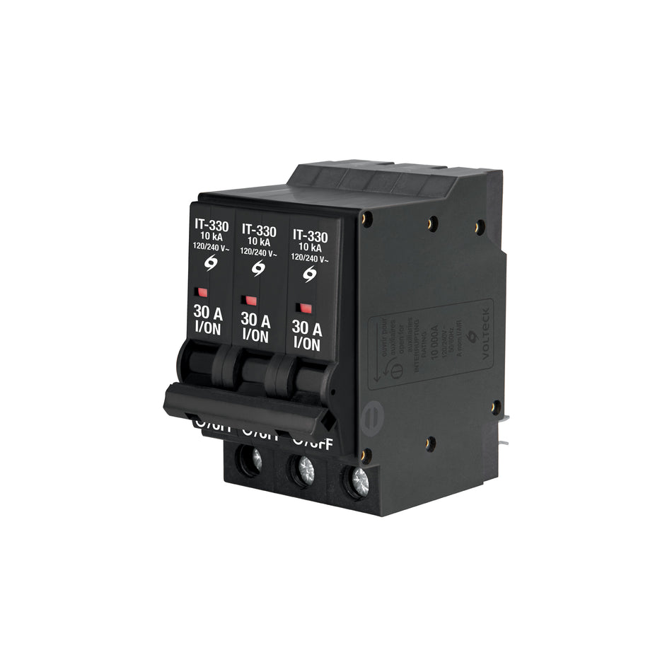 Interruptor de 3 polos 30A, enchufable, VOLTECK Caja con 2, 47515